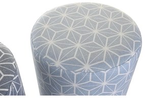 Υποπόδια DKD Home Decor 31 x 31 x 33 cm Μπλε Sky μπλε Τζίντζερ Γεωμετρική Μεσογείακός (x2)