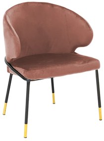 Καρέκλα Nalu pakoworld βελούδο σάπιο μήλο-μαύρο χρυσό πόδι Model: 029-000103