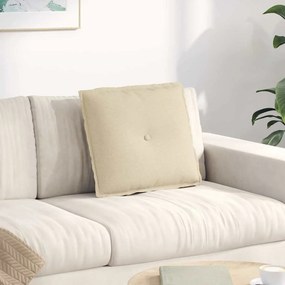 vidaXL Μαξιλάρι Πλάτης Κρεμ 50 x 19 x 45 εκ ύφασμα