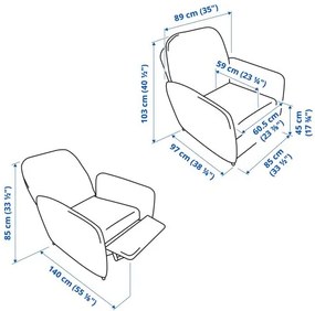 EKOLSUND ρυθμιζόμενη πολυθρόνα 092.971.86
