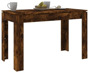 vidaXL Τραπέζι Τραπεζαρίας Καπνιστή Δρυς 120x60x76 εκ. Επεξ. Ξύλο