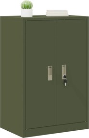 vidaXL Ντουλάπι αποθήκευσης Ελιά Πράσινη 60 x 40 x 90 cm Ατσάλι