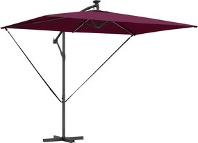 vidaXL Ομπρέλα ηλίου Βεραμάν Κόκκινο 294 x 200 x 270 εκ