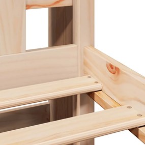 Κρεβάτι Βιβλιοθήκη Χωρίς Στρώμα 90x190 εκ Μασίφ Ξύλο Πεύκου 3322327
