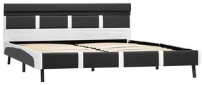 vidaXL Πλαίσιο Κρεβατιού με LED Γκρι 160x200 εκ. από Συνθετικό Δέρμα