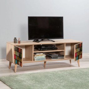 Έπιπλο τηλεόρασης Soho Megapap χρώμα sonoma 140x40x50 εκ.