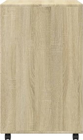 vidaXL Ντουλάπι Τροχήλατο Sonoma Δρυς 60x48x81 εκ. από Επεξ. Ξύλο