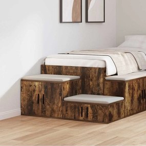 vidaXL Ντουλάπι αποθήκευσης 2 pcs Καπνιστό Δρύς 127 x 41 x 40 εκ