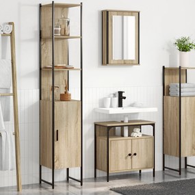 vidaXL Σετ Επίπλων Μπάνιου 3 pcs Sonoma Δρυς 33 x 33 x 185.5 εκ