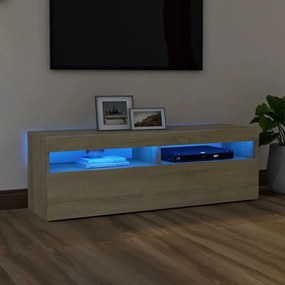 Έπιπλο Τηλεόρασης με LED Sonoma Δρυς 120 x 35 x 40 εκ. - Καφέ