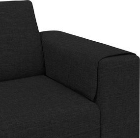 vidaXL Καναπές σαλονιού Μαύρο 250 x 77 x 76 εκ. Πολυεστέρας