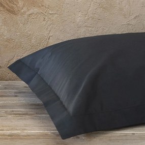 Μαξιλαροθήκες Superior Satin Oxford (Σετ 2τμχ) Black Nima 52X72 100% Cotton Satin