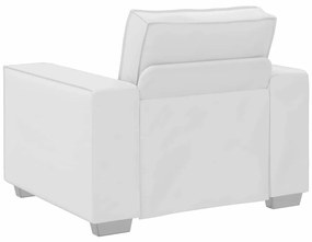 vidaXL Πολυθρόνα-καναπές με μαξιλάρι Λευκό 99 x 78 x 84 εκ. Δερματίνη