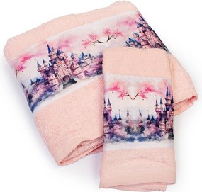 Παιδικές Πετσέτες (Σετ 2τμχ) Dimcol Fairytale Castle 325 Pink