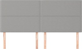 VidaXL Κεφαλάρι Ανοιχτό Γκρι 200x5x118/128 εκ. Ύφασμα