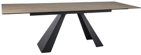 STÓŁ SALVADORE CERAMIC JASNY BRĄZ SABBIA / CZARNY MAT (160-240)X90 DIOMMI-80-3898