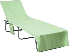 vidaXL Πετσέτες ξαπλώστρας 2 pcs Πράσινο 210 x 75 cm