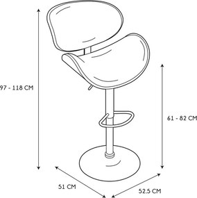 ΚΑΡΈΚΛΕΣ &amp; ΠΟΛΥΘΡΌΝΕΣ RENO STOOL CHAIR M1 HD6602