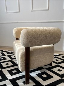 Stewehome Κλασικός πολυθρόνα με πόδια από ξύλο 68x60x65 cm