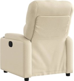 vidaXL Πολυθρόνα Ανακλινόμενη Κρεμ Υφασμάτινη
