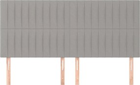 vidaXL Κεφαλάρι Ανοιχτό Γκρι 200x5x118/128 εκ. Ύφασμα