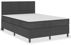 Κρεβάτι Boxspring Σκούρο Γκρι 140 x 200 εκ. Υφασμάτινο - Γκρι