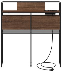 vidaXL Κεφαλάρι Αποθήκης Καφέ δρυς 80 cm Επεξεργασμένο ξύλο