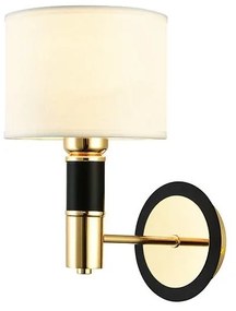 Φωτιστικό Τοίχου - Απλίκα EG221W29BG 1ΧΕ14 23X16X29 Gold-Black Aca Decor Metal, Fabric