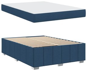 vidaXL Σκελετός Κρεβατιού Μπλε 160 x 200 cm ύφασμα