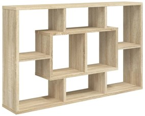 vidaXL Ραφιέρα Τοίχου Sonoma Δρυς 85x16x52,5 εκ. Επεξεργασμένο Ξύλο