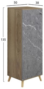 ΠΑΠΟΥΤΣΟΘΗΚΗ-ΝΤΟΥΛΑΠΙ ALVARO HM8954.12 ΜΕΛΑΜΙΝΗ SONAMA-STONE TEXTURE 50Χ38Χ135Yεκ. (1 Τεμμάχια)