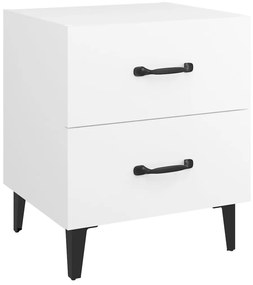 vidaXL Κομοδίνα 2 τεμ. Λευκά 40 x 35 x 47,5 εκ.
