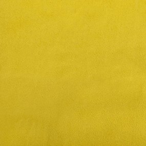 Καναπές Διθέσιος Κίτρινο 140 εκ. Βελούδινος με Διακ. Μαξιλάρια - Κίτρινο