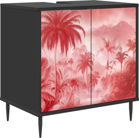 vidaXL Ντουλάπι Μπάνιου AACHEN Μαύρη Δρυς 60 x 40 x 61 εκ