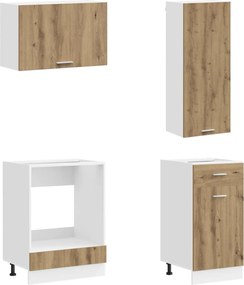 vidaXL Μονάδα κουζίνας LYON 8 pcs Artisan Δρυς Επεξεργασμένο Ξύλο