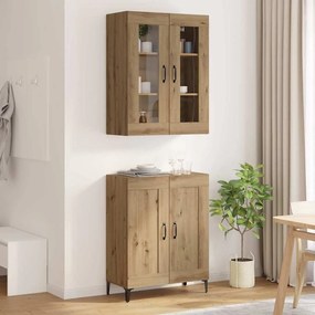 vidaXL Highboard Artisan Oak 69,5 x 34 x 180 εκ. Επεξεργασμένο Ξύλο