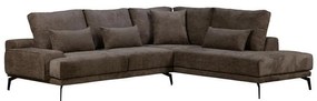 Γωνιακός Καναπές Cristina Fylliana Δεξιά Γωνία Καφέ 300x230x92 εκ. 300x230x92 εκ.