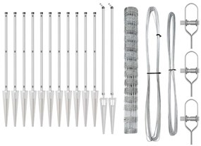 vidaXL Στύλος Περιφράξεων Γαλβανισμένο 50 x 1,4 μ Ατσάλι