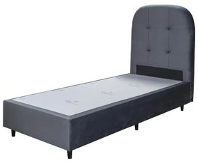 Bed Amsterdam Fylliana Grey 90x208x124εκ (90x200) cm