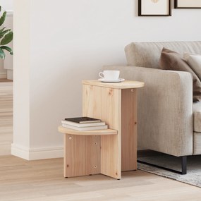vidaXL Τραπεζάκι Πλευράς Φυσικό 50 x 40 x 50 εκ Συμπαγές ξύλο πεύκου