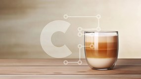 Intra Συλλεκτικό Ξύλινο Παζλ Plywood  4mm - Latte με στρώσεις σε ένα διαφανές ποτήρι Σε Ξύλινο Κουτί - Διαστάσεις: 10x10 cm – 25 κομμάτια