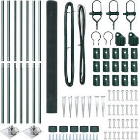 vidaXL Στύλος Περιφράξεων Πράσινο 10 x 1,6 μ (δίχτυ 12 x 12 mm)