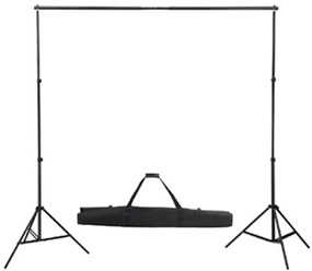 vidaXL Σετ Studio: Σύστημα Φόντου Πράσινο 600 x 300 εκ. &amp; Φωτισμός