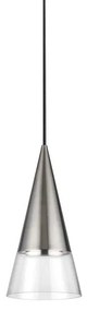 Φωτιστικό Οροφής Κρεμαστό Cono 322803 GU10 15x50cm Nickel Ideal Lux