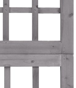 Διαχωριστικό Δωμ./Καφασωτό 3 Πάνελ Γκρι 121x180 εκ. Ξύλο Ελάτης 316486