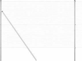 vidaXL Στύλος Περιφράξεων Ασημί 10 x 1,6 μ (25 x 25 χλστ. δίκτυο)