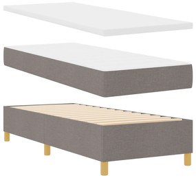 vidaXL Κρεβάτι με Ελατήρια και Στρώμα Ταπέ 80x200 cm Ύφασμα