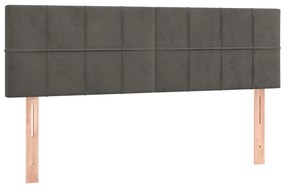 Κεφαλάρι Κρεβατιού LED Σκούρο Γκρι 144x5x78/88 εκ. Βελούδινο 3121661