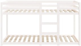 vidaXL Κουκέτα Λευκό 80x200 εκ. από Μασίφ Ξύλο Πεύκου