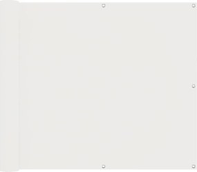 vidaXL Οθόνη Μπαλκονιού Λευκός 100 x 500 cm Ύφασμα Όξφορντ